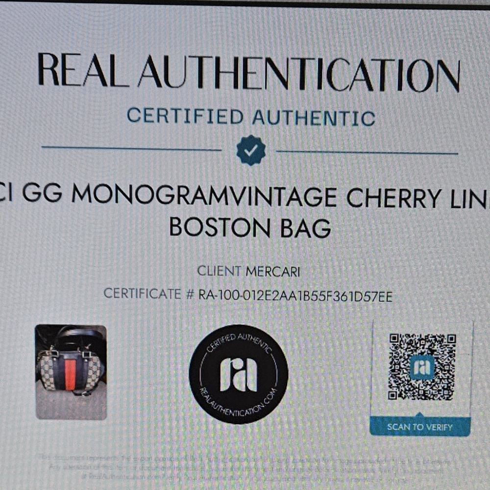 ❌️SOLD SOLD SOLD❌️Gucci Gg MonogramVintage Cherry Line mini Boston Bag - Picture 15 of 16